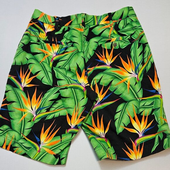 Loudmouth Golf Shorts Men’s Size 34 Multicolor Floral Pattern Cotton Stretch - Picture 2 of 14